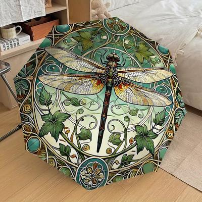 1PC Dragonfly Art Nouveau Umbrella-8-Rib Reinforced, Automatic Open, Lightweight & Durable, Cute Fashion Accessory for Outdoor-P52