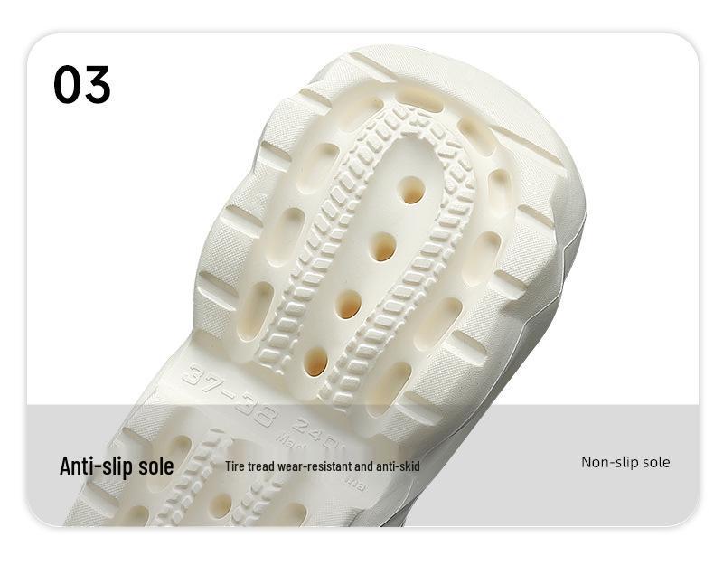 2025 Trendy Xiaohongshu Influencer Cute Cartoon Non-slip Thick-soled Summer Outdoor Closed-toe Slippers