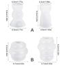 2pcs Taper Candle Holder Silicone Mold 3D Round Candlestick Castings Mould Ornament Gypsum Concrete Resin Molds Decors