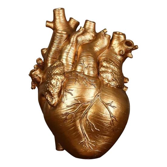 Xiaobudian Heart Shaped Flower Vases, Resin Vase, Creative Holder, Modern Art Style Decorative Vase for Home Wedding Valentine Gift Desktop