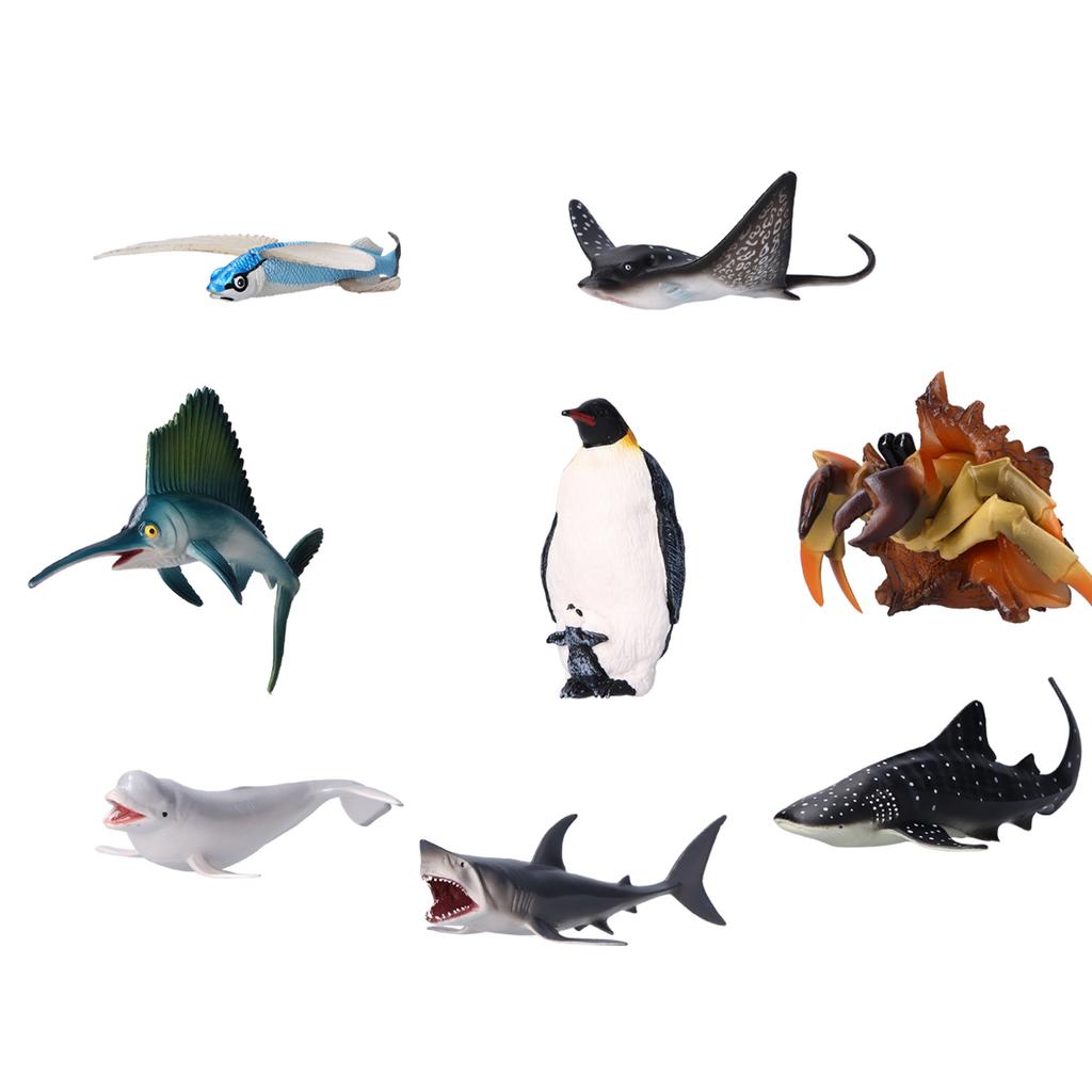 Marine Life Toys Cute Realistic Safe Plastic Educational Sea Animals Figures Model for Kids