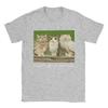 Oversized TShirt Beach Cat Owl Funny Meowl Cursed Internet T Shirts Pure Cotton Tee Shirt for Couple Y2K Short Sleeve Top Tees