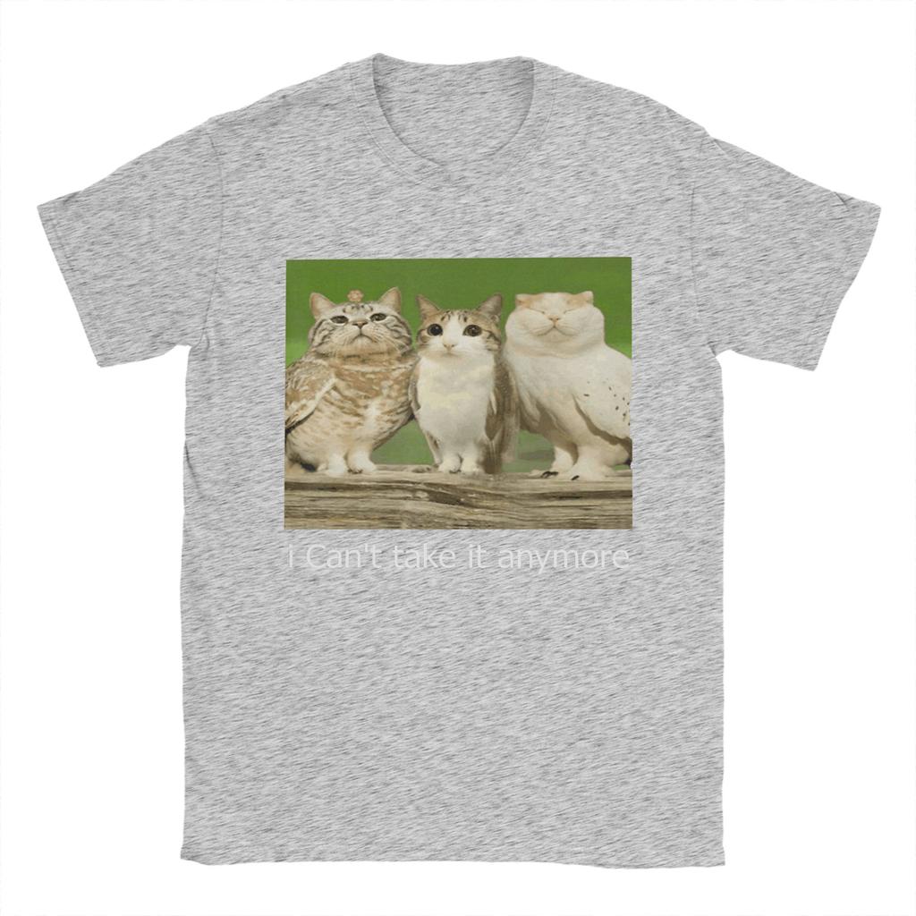 Oversized TShirt Beach Cat Owl Funny Meowl Cursed Internet T Shirts Pure Cotton Tee Shirt for Couple Y2K Short Sleeve Top Tees
