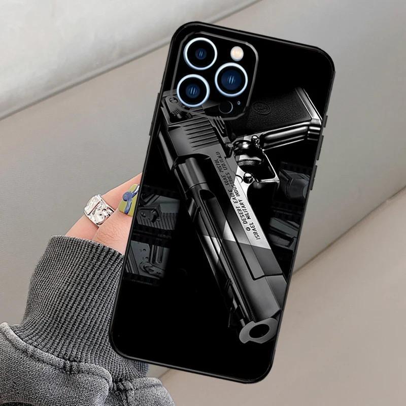 

Подходит для чехла для мобильного телефона iPhone15, чехла для мобильного телефона с изображением пистолета и пули, окрашенного в цвет «анти-дроп» — это мобильный телефон с защитой от падений. iPhone 16 pro