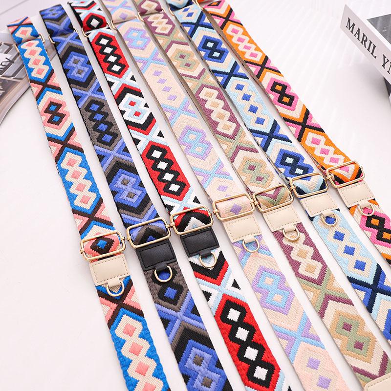 Mobile Phone Strap Ethnic Style Wide Crossbody Shoulder Strap Women's Bag Replacement Strap Shoulder Luggage Accessories