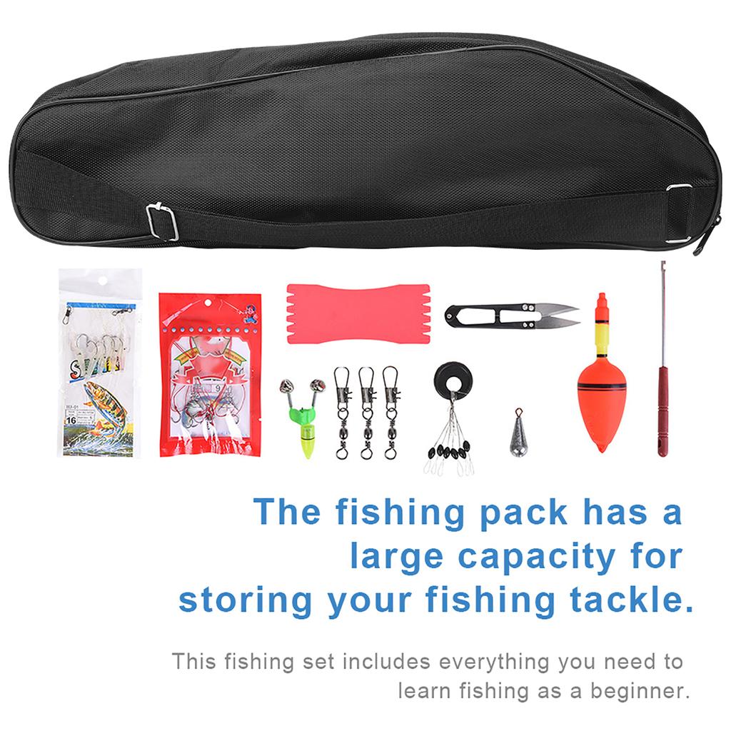 28038‑T210BL 2.1m Portable Fishing Rod Pole Set Retractable Rod Spinning Wheel Reel Baits Hooks Fishing Bag Kit