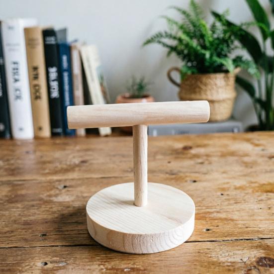 Yousheng Bird Perch Stand for Small Birds Tabletop Wooden Parrot Perch with Round Base Training Perch Rest Platform for Budgies Lovebirds Parakeets