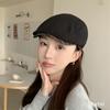 New retro black forward hat children autumn and winter British retro versatile simple temperament literary cap