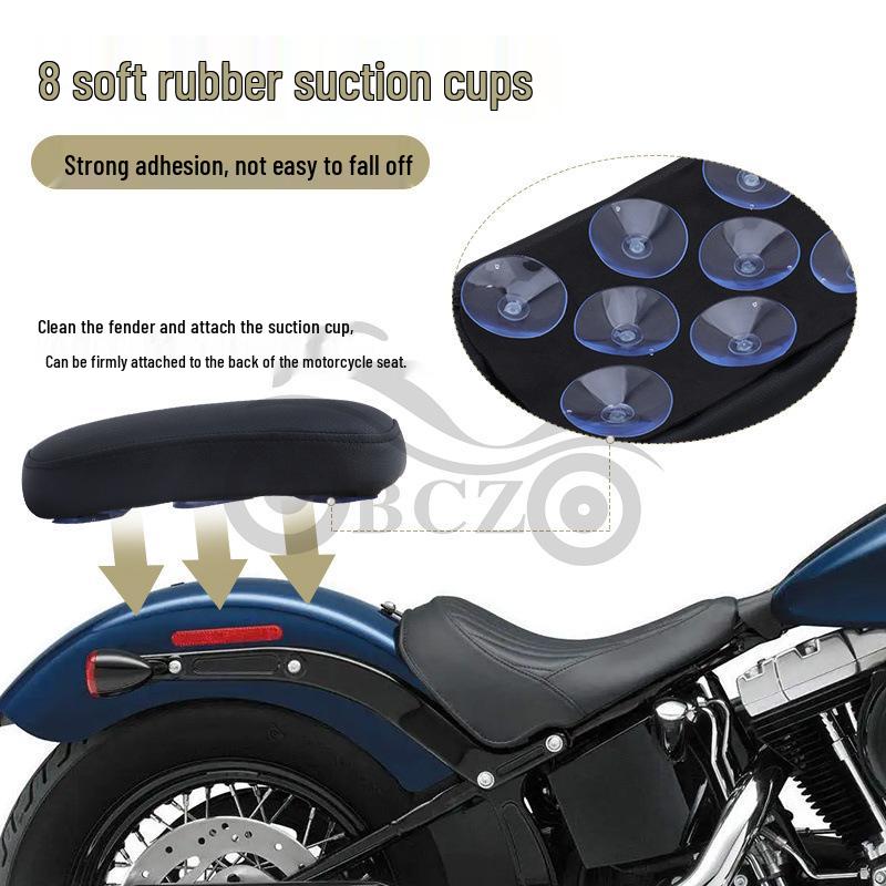 Harley Cruiser Large Suction Cup Seat Cushion Bag – Rear Fender Decorative Seat