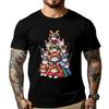 Cute Japanese Samurai Cat Aesthetic Ninja Ink Art Mens Designer Clothes Vintage Plus Size Plain Shirt High Quality Fathers Day