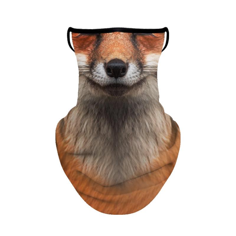 Maseczka na twarz ze zwierzętami TikTok: Zewnętrzny nakładany na uszy komin na szyję z filtrem przeciwsłonecznym do jazdy na rowerze, jedwab lodowy, oddychający, gotowy na lato