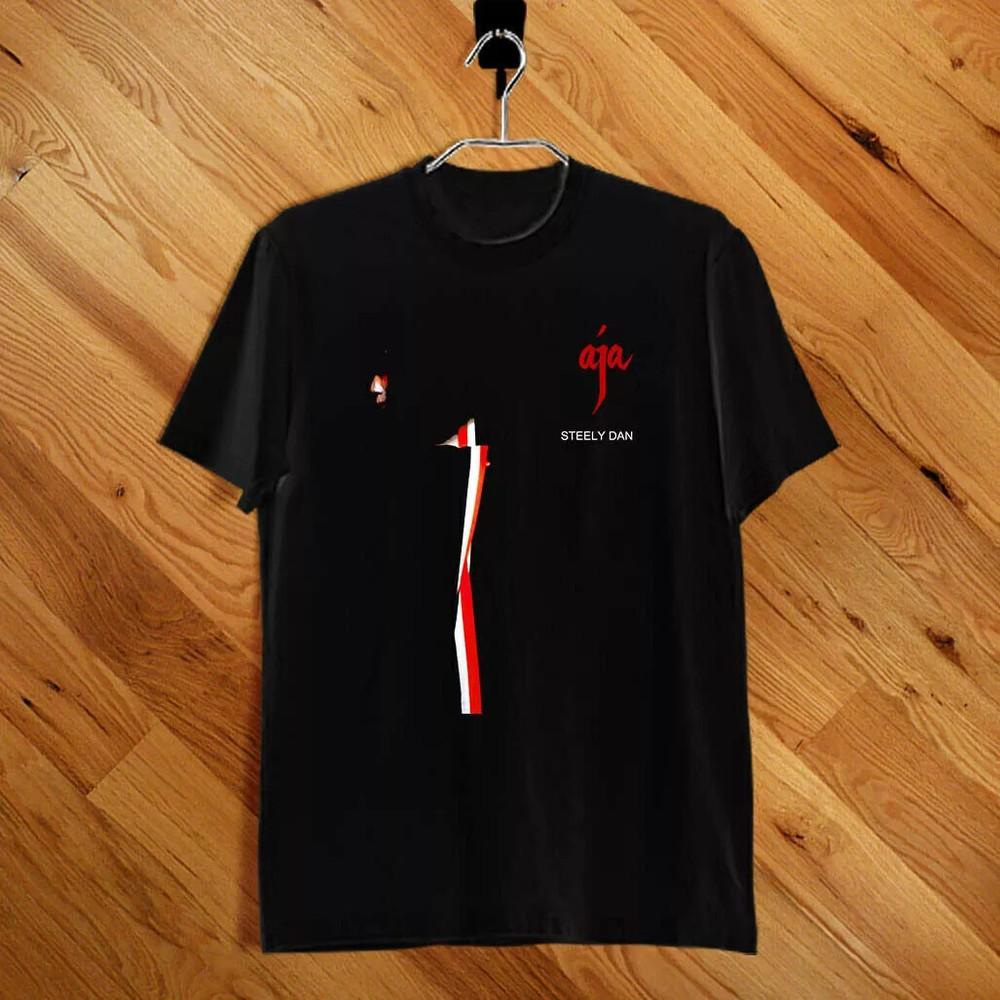 Steely Dan AJA Logo Rock Music Legend T-Shirt Black White Size S-5XL.webp Unisex T-Shirt XXL