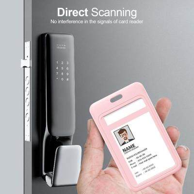 Porta carte d'identità Coperchio scorrevole Finestra trasparente Foro per appendere Porta certificato protettivo Cancelleria Studenti Infermieri Impiegati Protezione per carte di nome