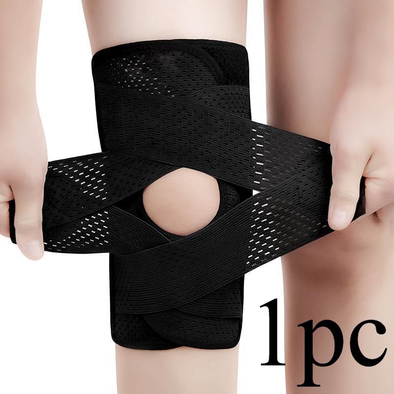 Enhanced Compression Knee Brace - Breathable & Adjustable Sports Knee Pad for Basketball, Running, Hiking, Fitness, Cycling Non- Fabric, Hand Washable