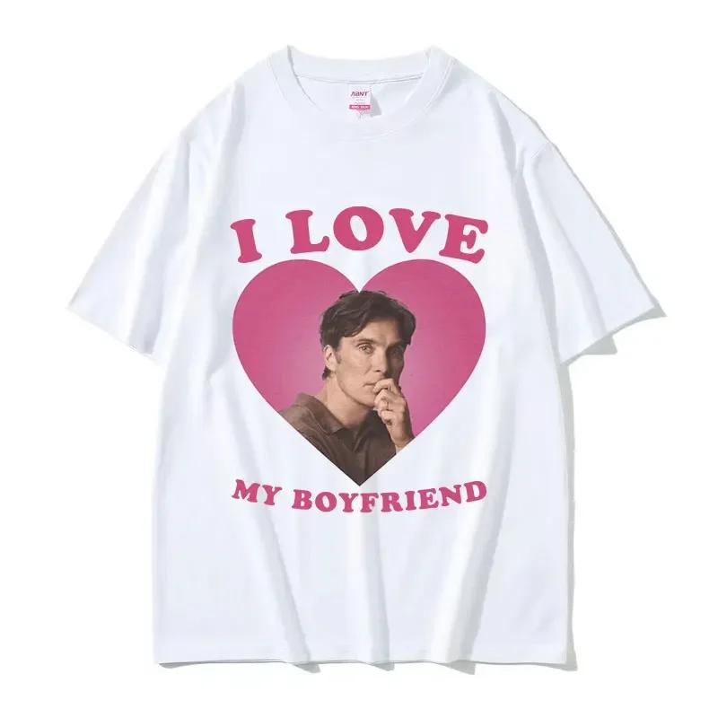 26 Ich liebe meinen Freund Cillian Murphy Grafik T-Shirts Retro High Fashion T-Shirt Harajuku Kurzarm Lässige Ästhetische Kleidung