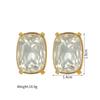Atoztide New Fashion Shiny Zircon Earring for Women Stainless Steel Trendy Gold Color Statement Stone Stud Earring Jewelry Gift