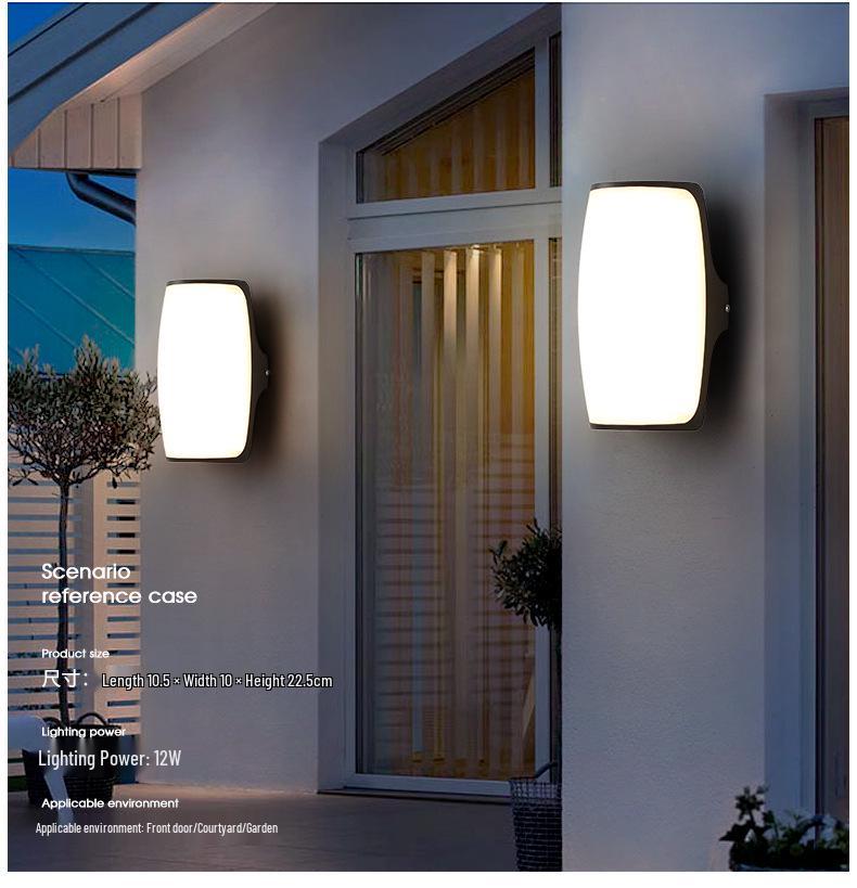 Waterproof LED Motion Sensor Wall Light for Outdoor Hotel, Garden, Villa, Balcony, Courtyard