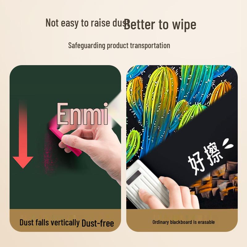 Enmi Dustless High-Color Safe Blackboard Chalk for Teachers and Students