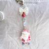 Flocking Santa Clauses Christmas Keychain Star Bowknot Pendant Portable Stocking Stuffers for Kids and Adults Daily Use