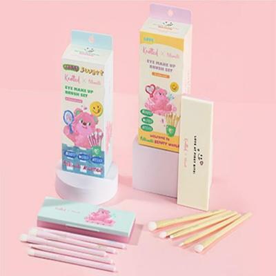 [Knotted EDITION] Set di pennelli per il trucco degli occhi (5P) 01 Mondo rosa menta