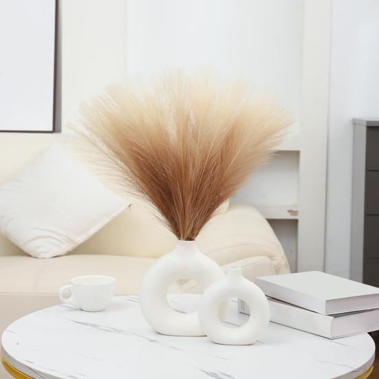 10Pcs Artificial Pampas Grass Decoration Realistic Fluffy Tall Fake Dried Grass Home Office Wedding Party Table Centerpiece Boho Decor