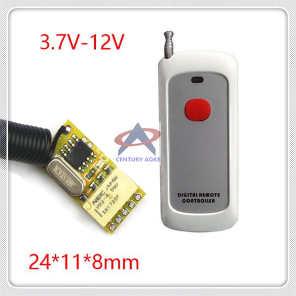 3.7V-12V Remote Control Switch + Long-Distance Single-Key Controller: Momentary, Self-Locking, NO/NC Wireless Remote Control Switch