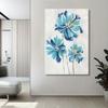 Płócienna sztuka ścienna do salonu, rustykalny styl vintage, niebieskie kwiaty, dekoracja ścienna do sypialni, łazienki, wydruki artystyczne na płótnie