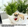 Miniature Dogs Garden Statue Flower Pot Hangers Ornament Resins Dogs Figurines Plant Pot Decorations for Yard Outside