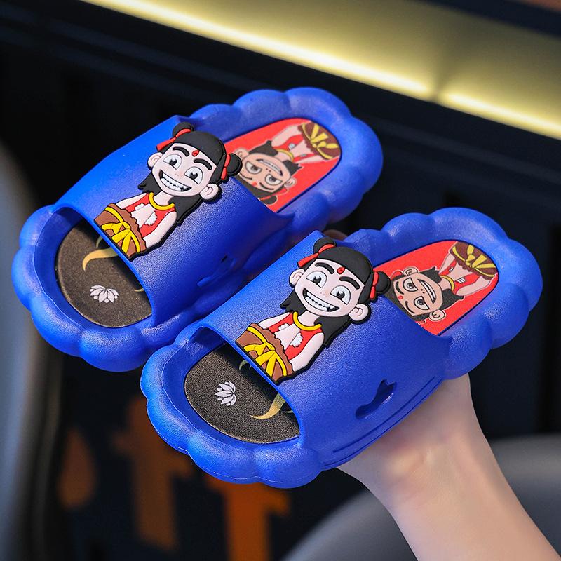 New Nezha slippers, Ao Bing slippers, children s summer home anti-slip baby boys  slippers, boys  and girls  slippers 24-25