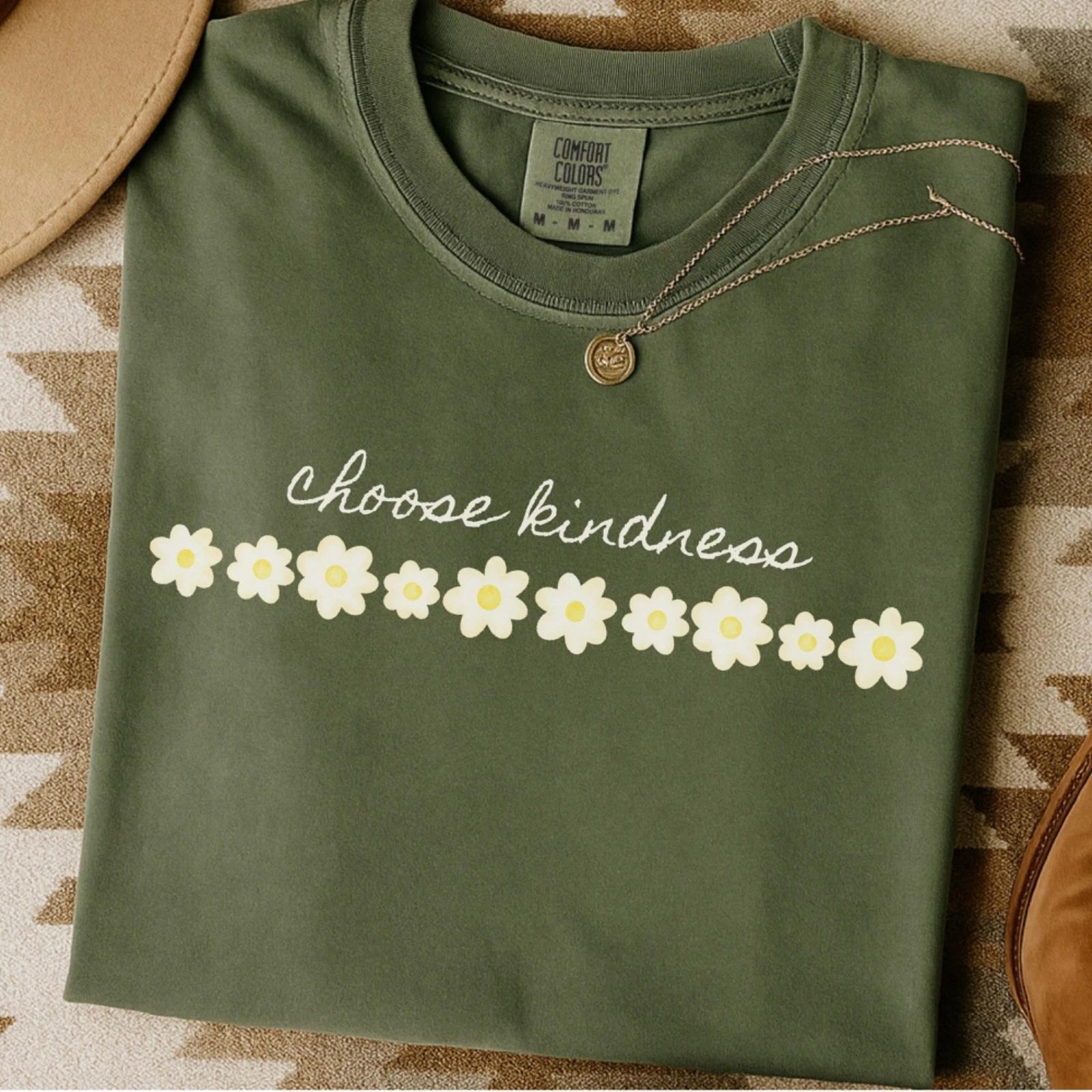 Comfort Colors Choose Kindness T-shirt, Positive Vibes Only 3XL