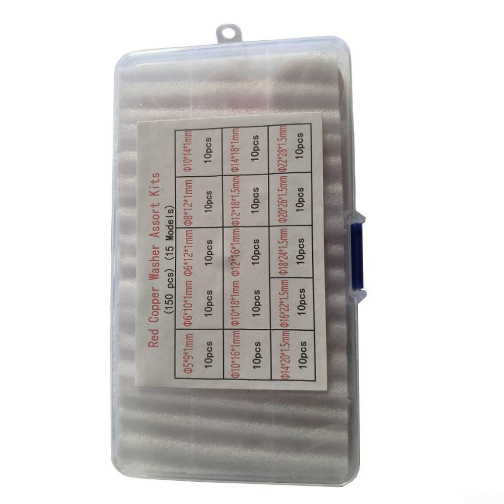 Copper Washer Assortment Flat Ring Seal Kit Electrical Conductivity