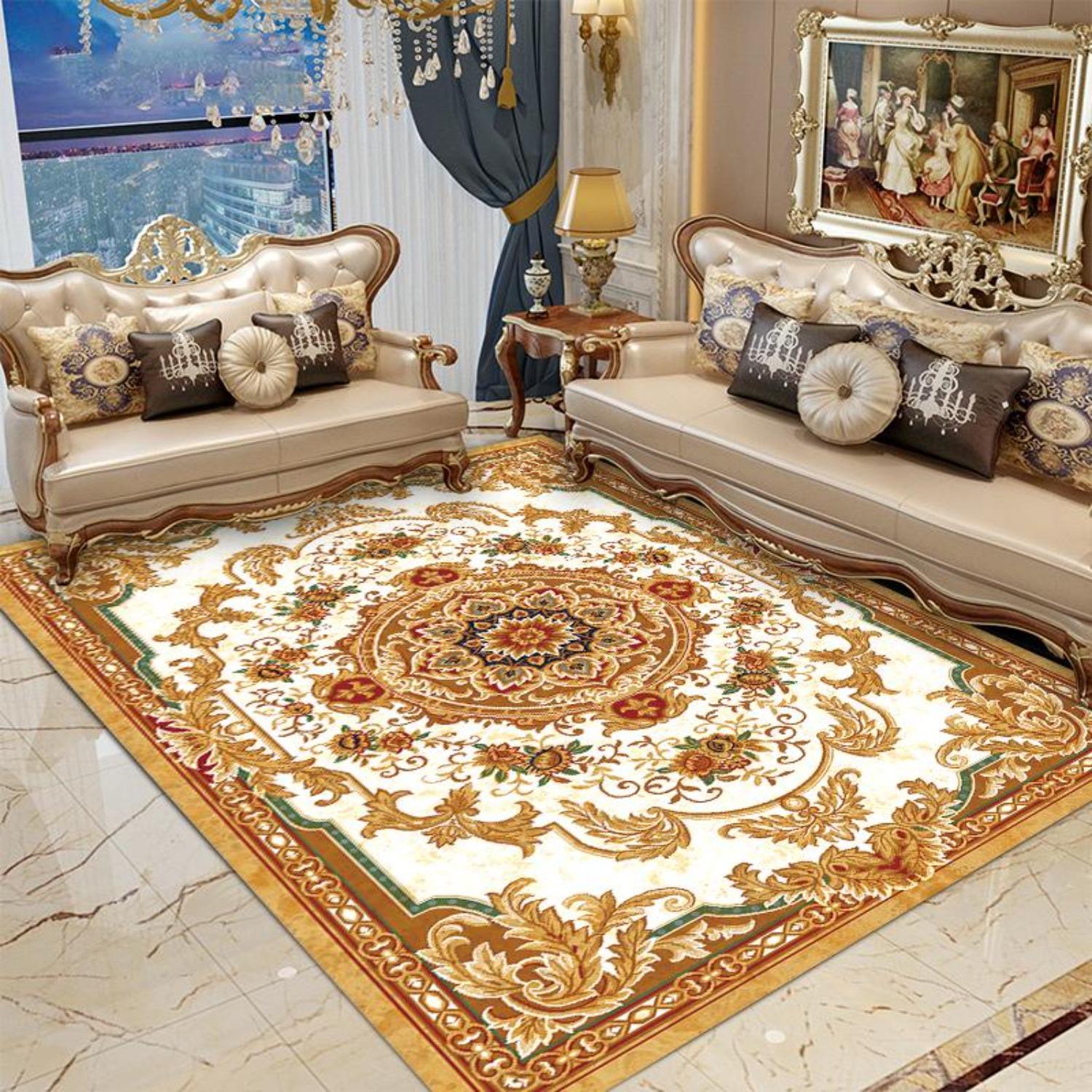 

Living Room Carpet European Style Entrance Mat Bedroom Bedside Cloakroom Room Can Be Full Floor Mat Decoration 60*90cm