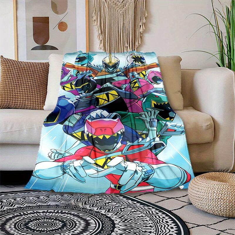1pcPower Rangers Dino Charge Blanket - Soft and Comfortable - Ideal Gift for All Seasons - Perfect for Home Decor - Officially Licensed Product