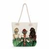 Sisters Print Thick Rope Single-shoulder Beach Bag 7275 CLE