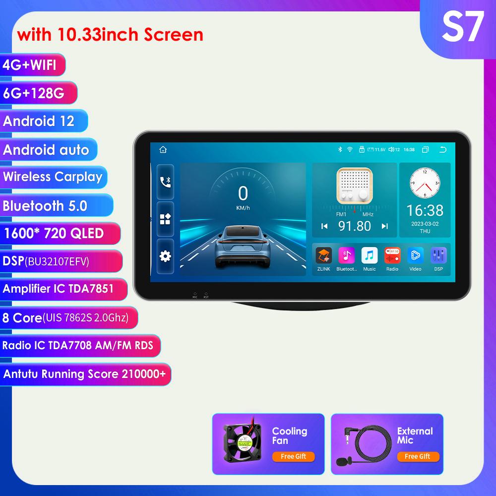 

8+128G Carplay Android Car Auto Radio для Toyota RAV4 Rav 4 2006 2007 2008 2010 2011 2012 2Din Радіо Мультимедійний плеєр GPS Стерео Розумний екран S7 8Core 6G 128G