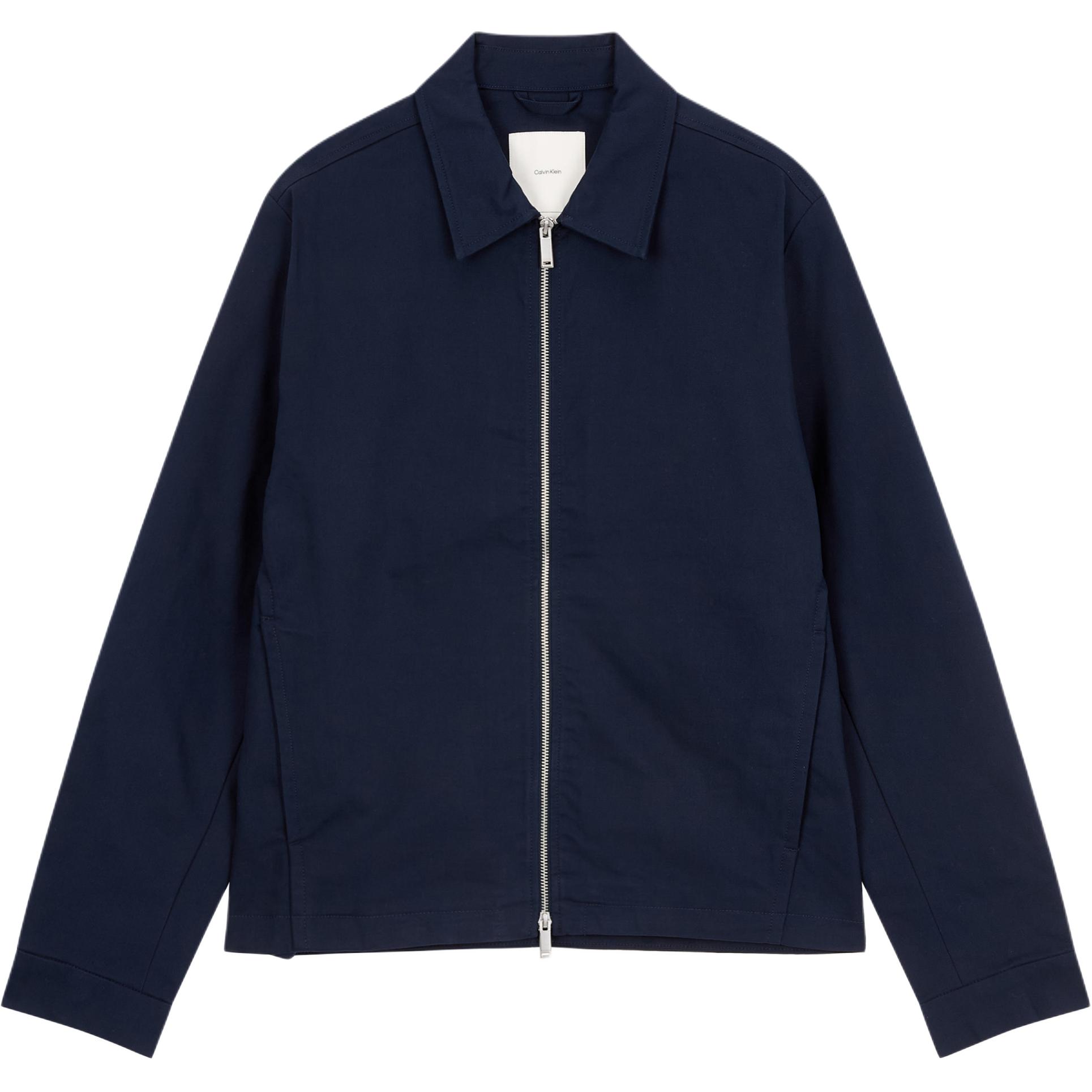 

Calvin Klein Solid Color Zip-Up Long Sleeve Denim Jacket Men jackets 4LE419G-CEF M