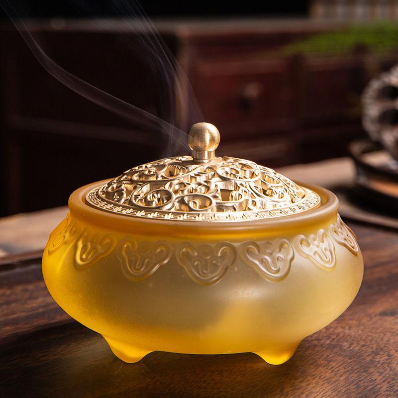 

Древняя глазурь курильница китайская винтажная трехногая курильница украшение для дома чайный столик дзен украшения