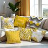 Modern Geometric Botanical Throw Pillow Covers Zippered Machine Washable For Sofa Bed Chair Home Decor Decorative Accent