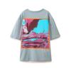 Fashion Style 2024 Summer New Arrival Loose Back Print Silm Round Neck Pure Cotton Short Sleeve T-shirt 1165076 250