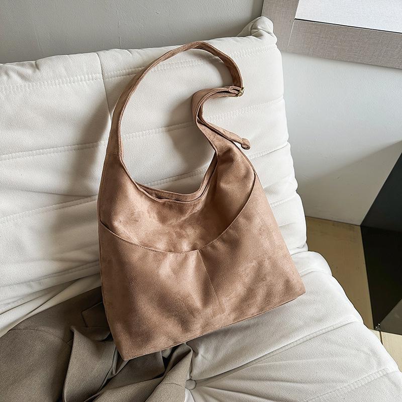 Women's 2025 Retro Handbag - Large Capacity, Frosted Texture, Versatile Crossbody Shoulder Tote