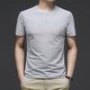Men's Summer 2022 Pure Cotton Crew Neck T-shirt - Solid Color, Short Sleeve, Casual Fit