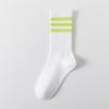 Drei-Streifen Sport Laufsocken, Herrensocken, Gestreifte College Lange Socken, Frotteesocken