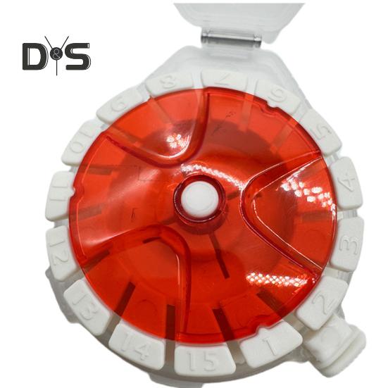 Fishing Line Spooler Box with Clear Lid Quick Line Cutter Anti-Reversal Portable Fish Line Organizer Holder Winding Spooling Tool Round Case Fishing