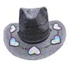 Women Hat Hat Wide Brim Star Straw Bohemian Style Breathable Woven