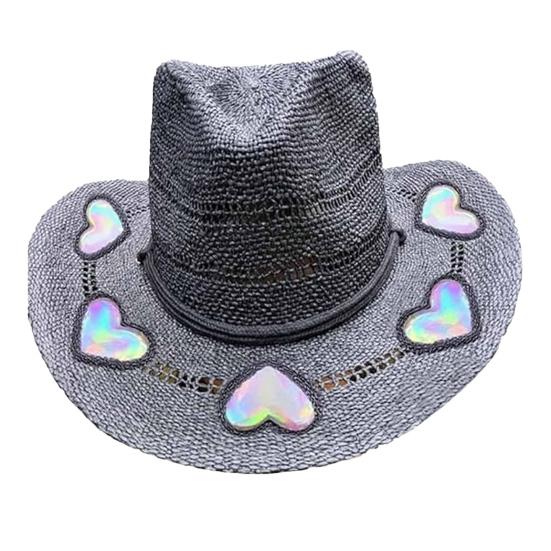 Women Hat Hat Wide Brim Star Straw Bohemian Style Breathable Woven