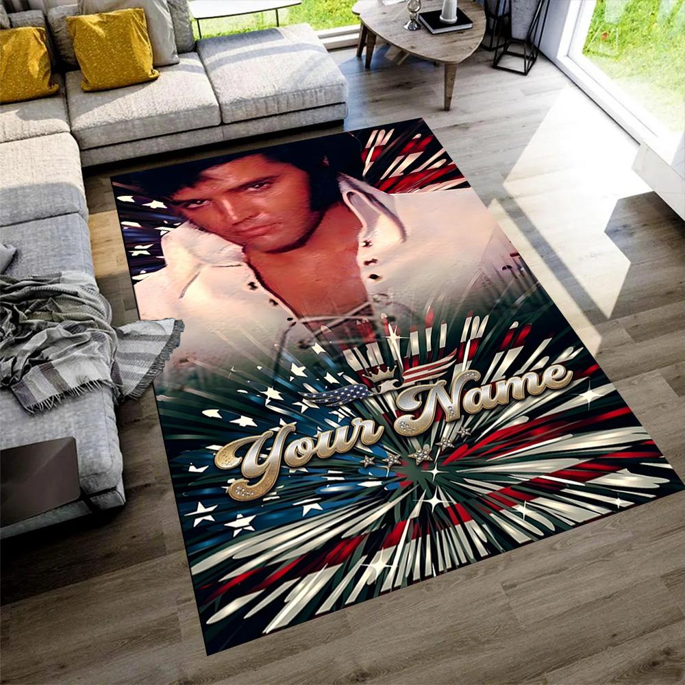 Elvis Presley Personalized Text Floor Mat Design for Dormitory Balcony Decorate room Dining Room Antislip Carpet Office home decor
