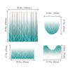 Simple Abstract Line Bathroom Four-Piece Shower Curtain Bathroom Shower Curtain Partition Curtain Bathroom Curtain Polyester