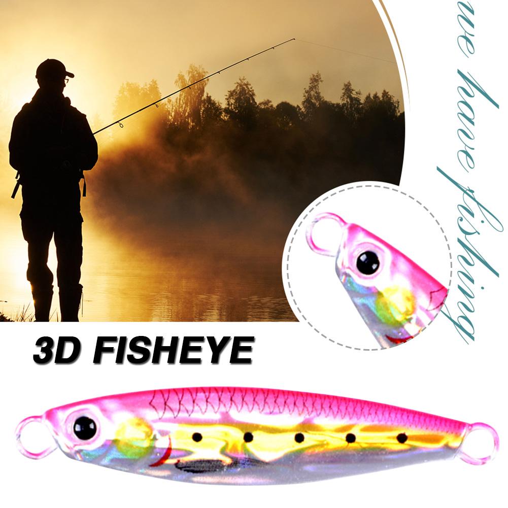 Fishing Lures Metal Iron Plate Topwater Fishing Lure Simulation 3D Eyes Topwater Sinking Fishing Tackle Fishing Accessory