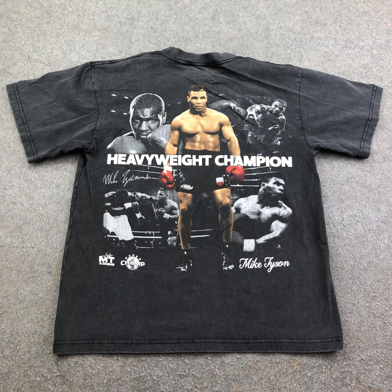 Mike Tyson Shirt Mens Small Black Heavyweight Champion Boxing Tee S