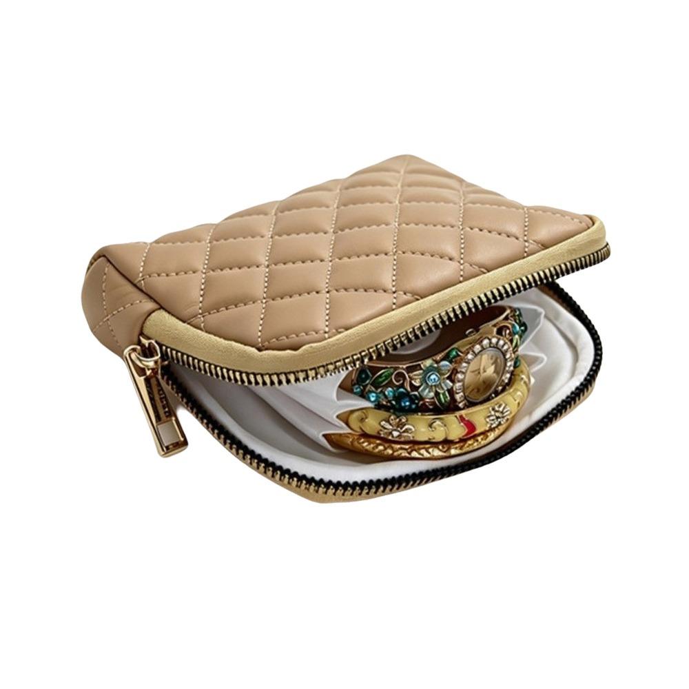 PU Jewelry Storage Case Multi-Layer Compartments Jewelry Organizer Bag New Jewelry Pouch For Women